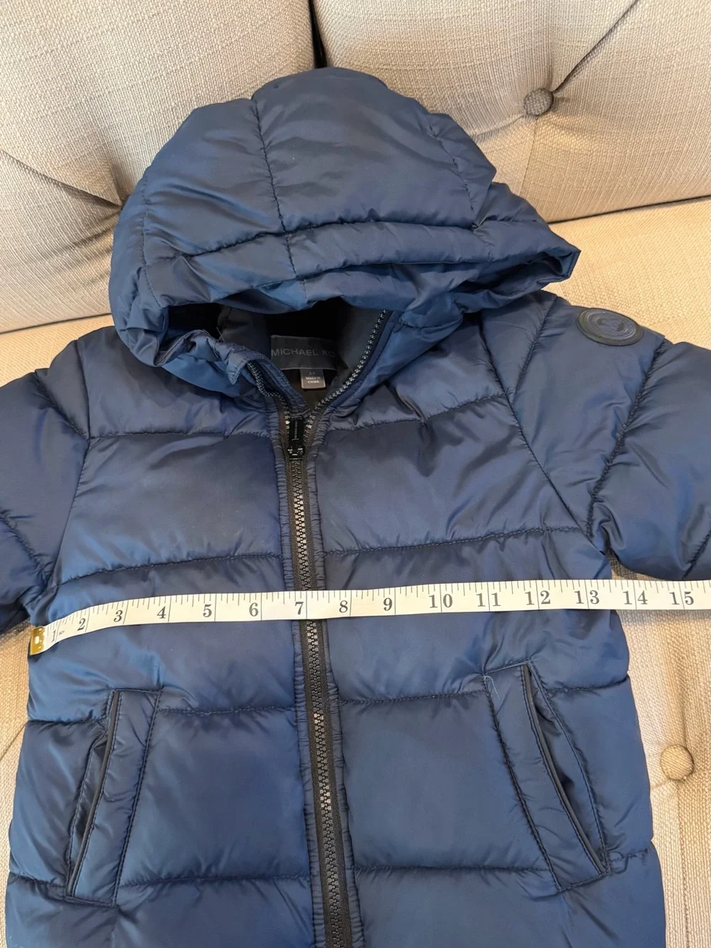 Michael Kors Navy Puffer Hooded Kids Jacket 2T